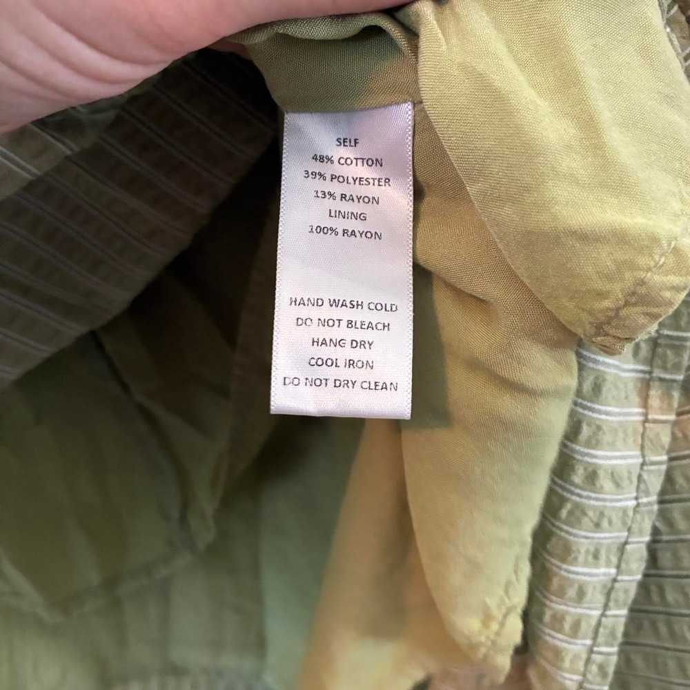 All : Row Olive Green a-line Coquette size Lg maxi dress tiered back cut out - Picture 6 of 8